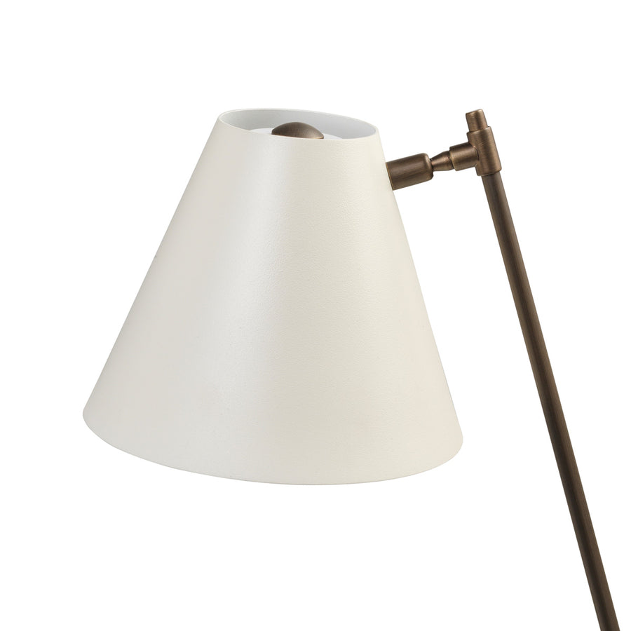 Lampshade LEME oxidized matte brass ( grey) + white microtexture shade