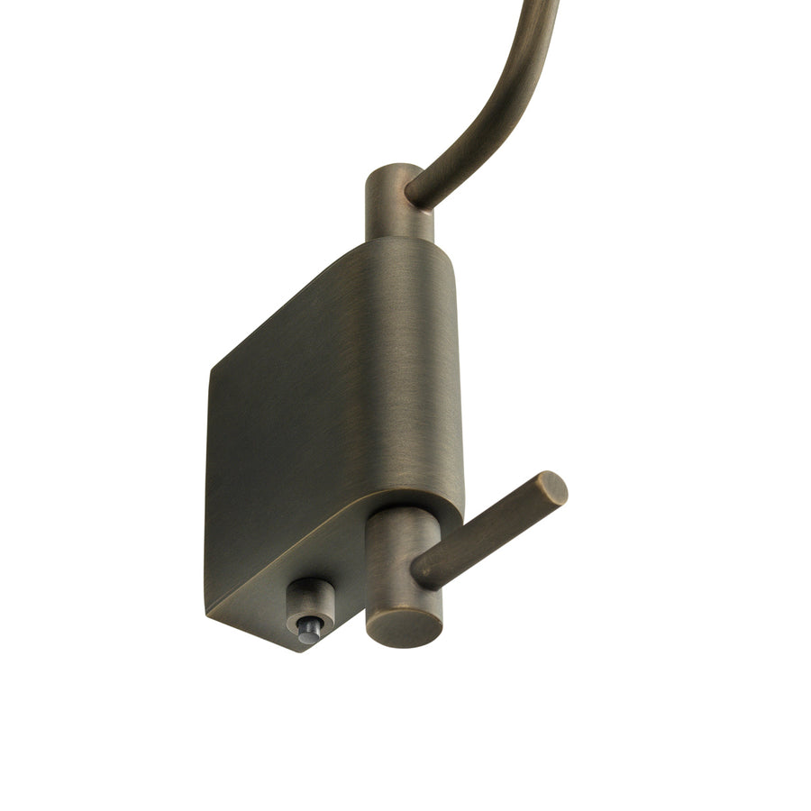 Wall light LEME white microtexture shade + oxidized matte brass base and stem (grey)