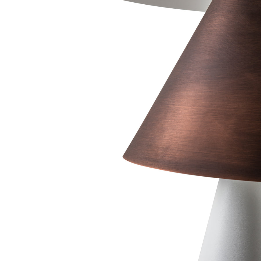SHANGHAI copper oxidized matte lampshade + base and shade white microtexture