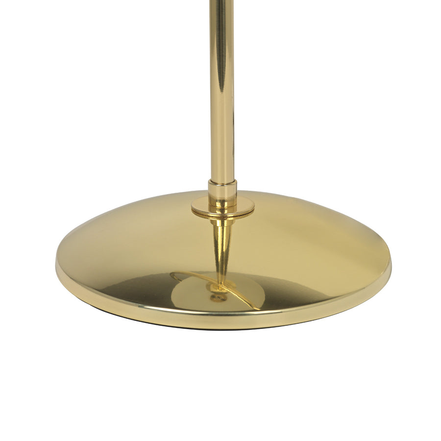 Lampshade TAO polished brass circle and stem + olive green microtexture shade