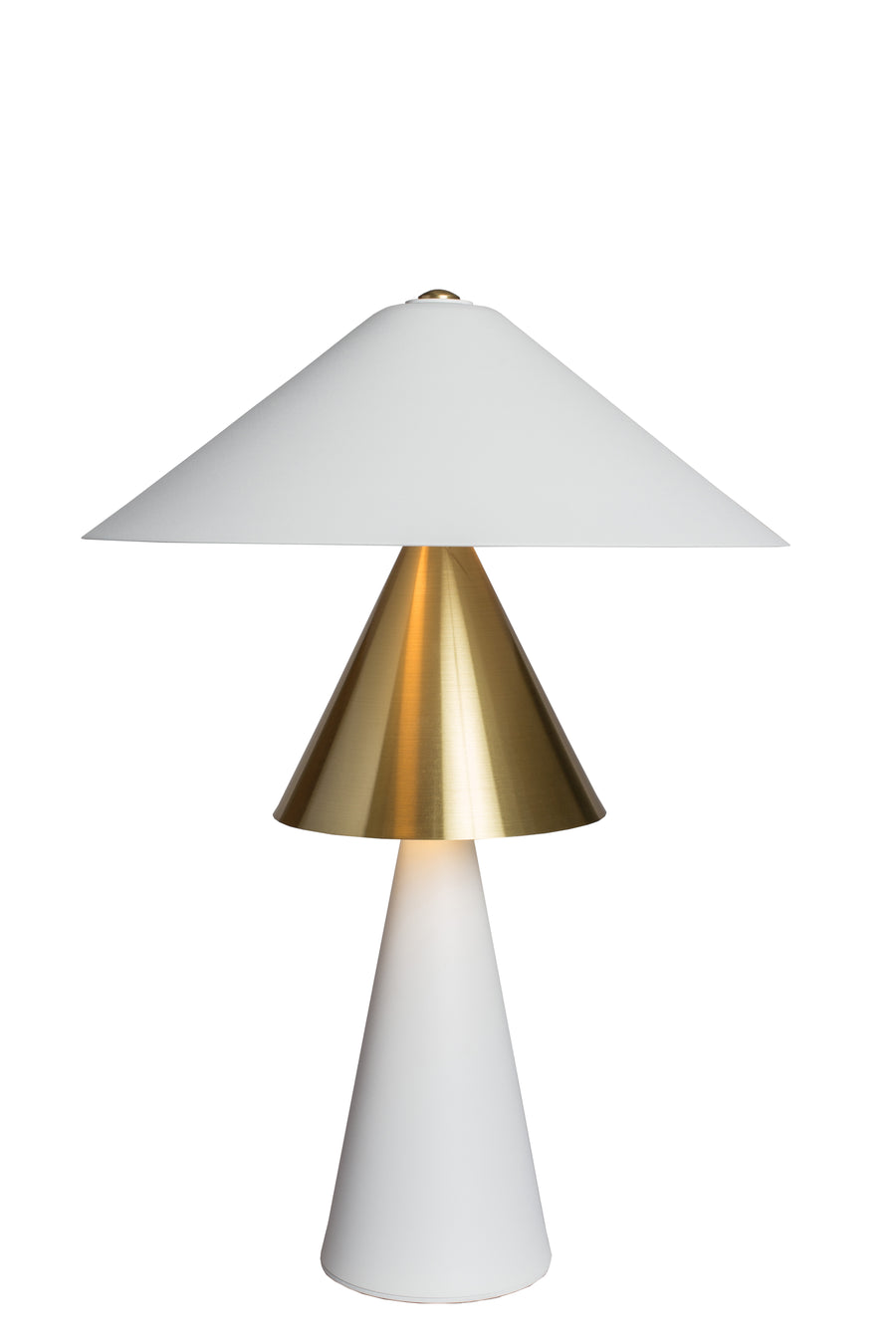 SHANGHAI brushed copper matte lampshade + base and shade white microtexture